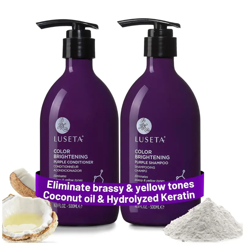 2-Pack 16.9-Oz Luseta Color Brightening Purple Shampoo & Conditioner Set 1