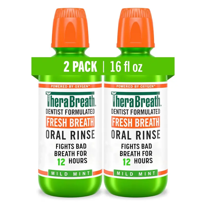 2-Pack 16-Oz Therabreath Fresh Breath Mouthwash (Mild Mint) 1
