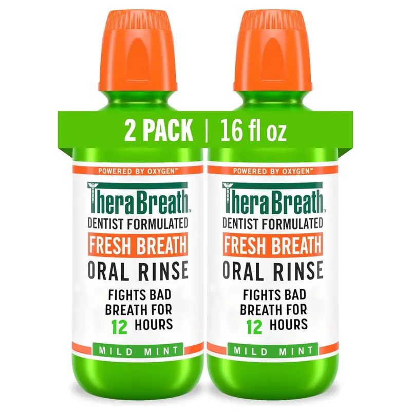 2-Pack 16-Oz Therabreath Fresh Breath Mouthwash (Mild Mint) 1