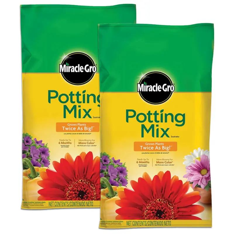 2-Pack 16 Qt. Miracle-Gro Potting Mix 1