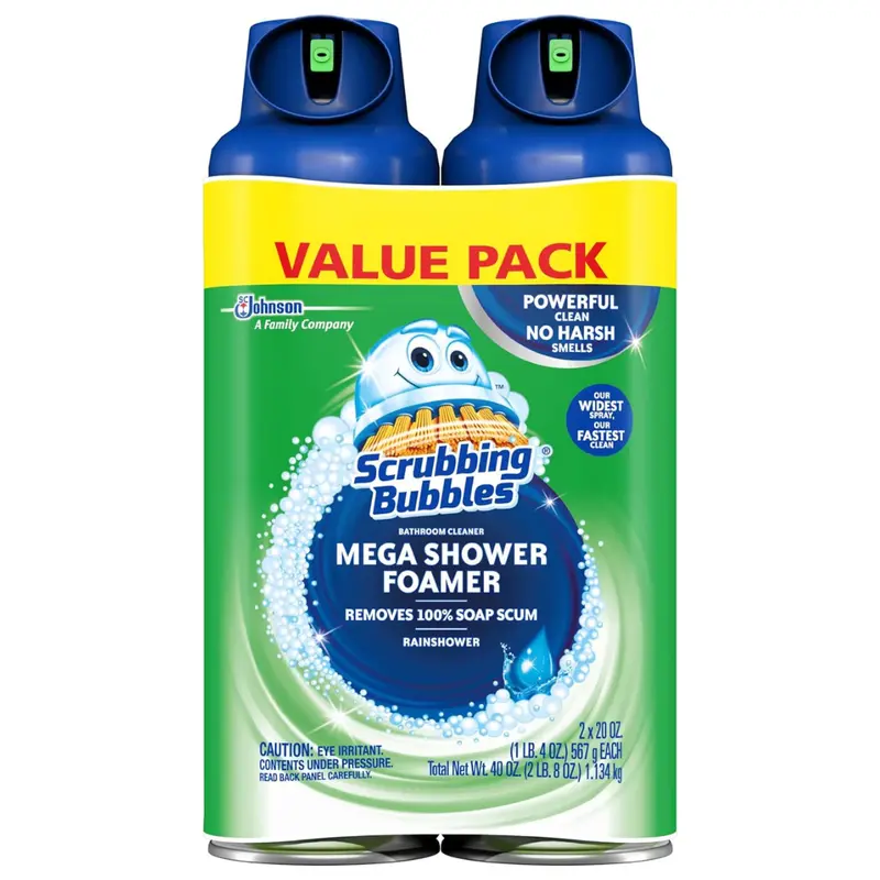 2-Pack 20-Oz Scrubbing Bubbles Mega Bathroom & Shower Foamer Aerosol 1