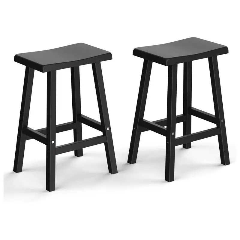 2-Pack 29" Outdoor Bar Stools Wth All-Weather Patio & Counter Seating 1