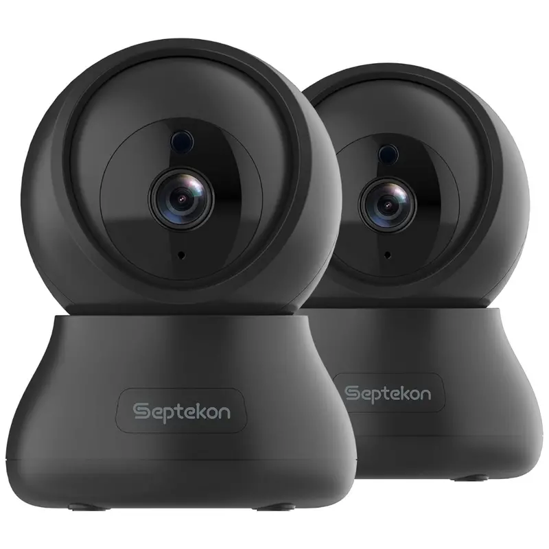 2-Pack 2K Indoor Camera With 360º Pan Tilt 1