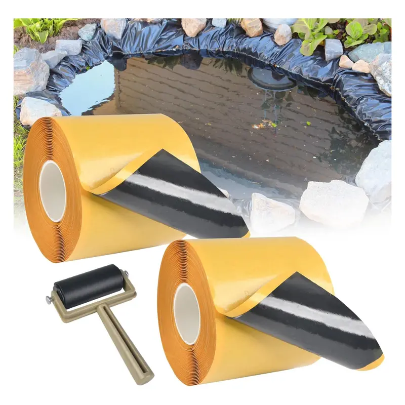 2-Pack 3" X 20' Double Sided Self Adhesive Butyl Pond Tape 1