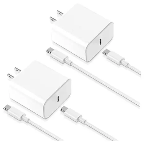 2-Pack 33W Usb-C Fast Chargers With Cables 1