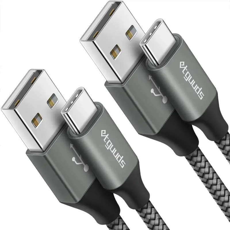 2-Pack 6' 60W Long Fast Charge Usb A To Usb C Cable (Various) 1