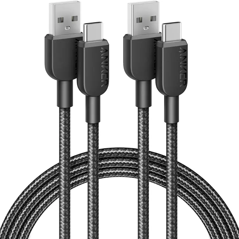 2-Pack 6Ft Anker 310 Nylon Braided Usb-A To Usb-C Fast Charging Cables 1