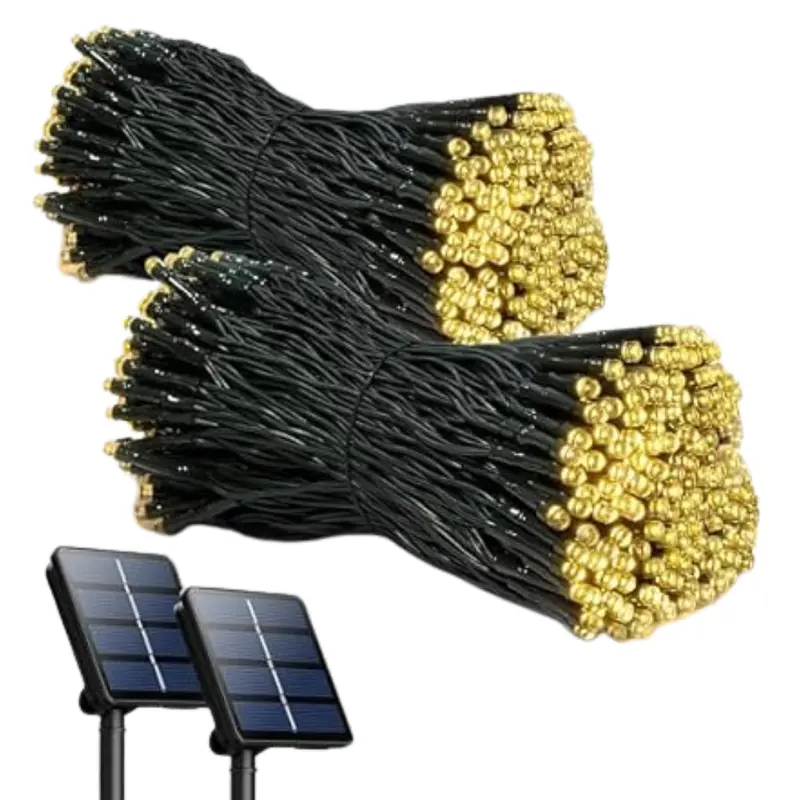 2-Pack 72Ft 200 Led Extra-Long Solar Powered Lights 1