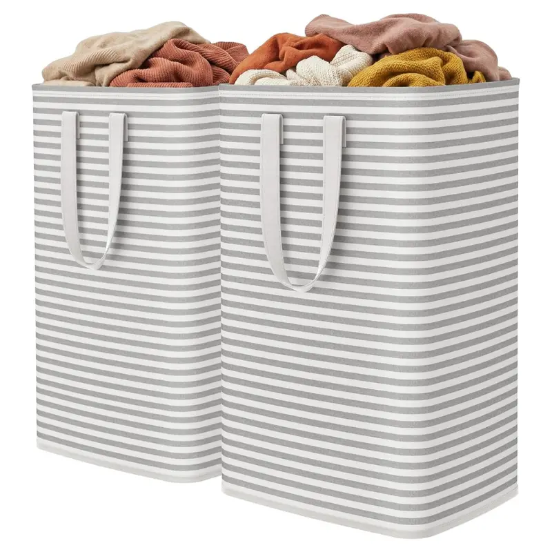 2-Pack 80L Lifewit Collapsible Laundry Hamper Baskets W/ Handles 1