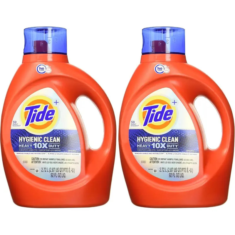 2-Pack 92Oz Tide Hygienic Clean Liquid Laundry Detergent 1