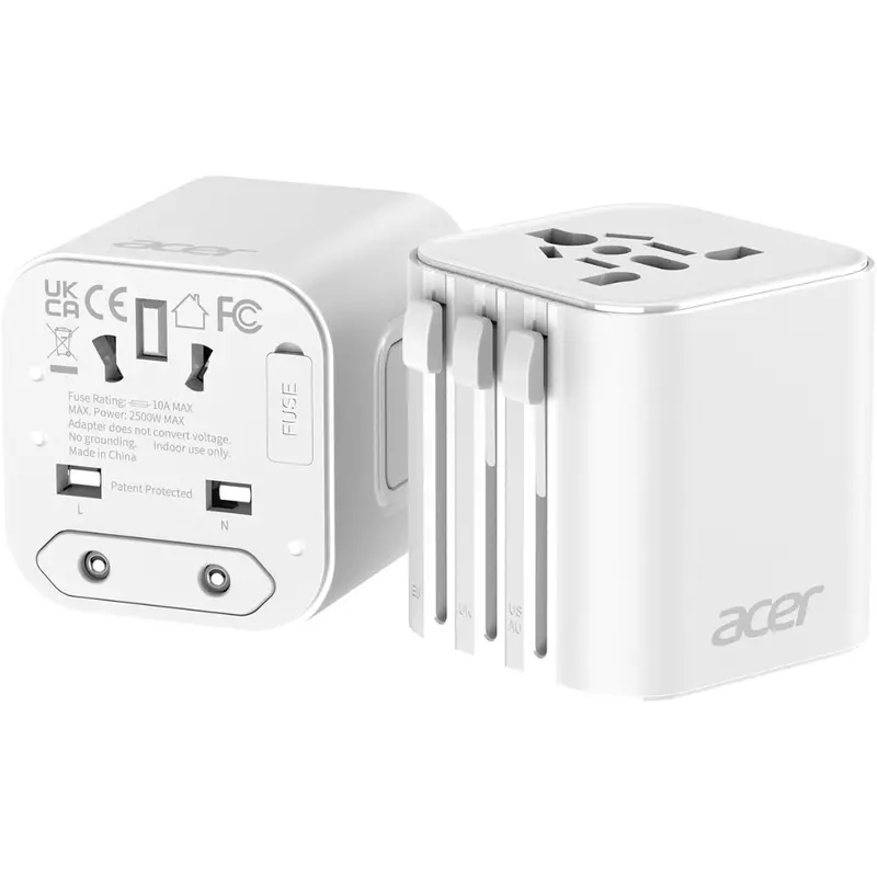 2 Pack Acer Us To Europe Universal Adapter Plug 1