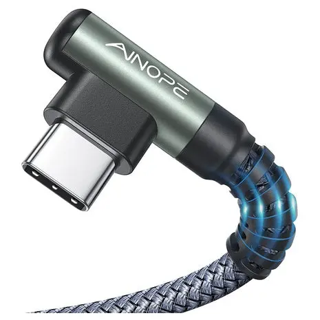 2-Pack Ainope Right Angle Usb C To Usb C Cables 1