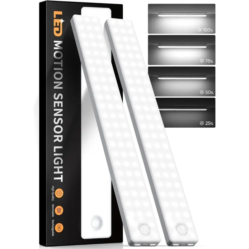 2-Pack Auxoda 13" Wireless 7000K Motion Sensor Light 1