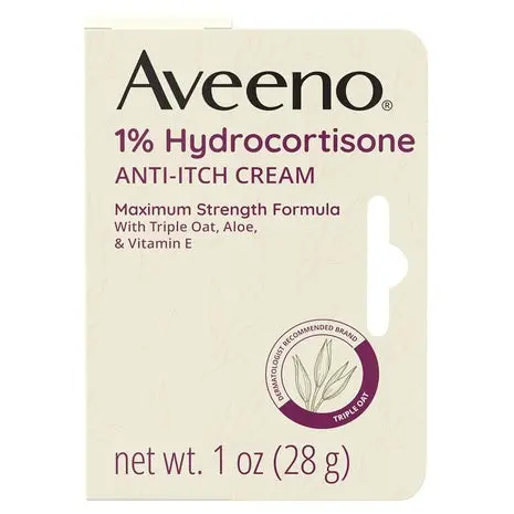 2-Pack Aveeno 1% Hydrocortisone Anti-Itch Cream 1