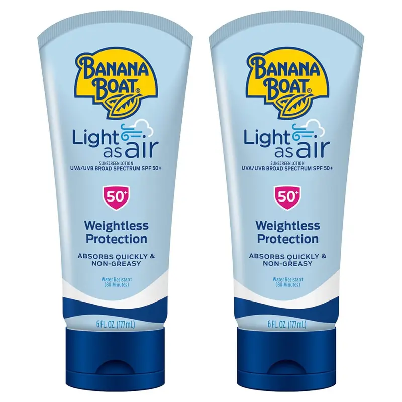 2-Pack Banana Boat Light As Air Spf 50 Facial Sunscreen Lotions (6Oz Each) 1