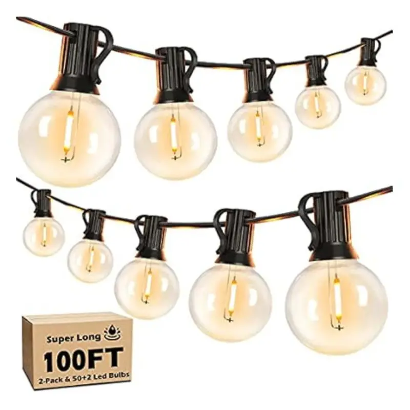 2-Pack Brightever 100Ft Led Outdoor String Patio Light 1