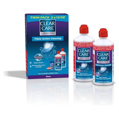 2-Pack Clear Care Contact Lens Solution 1
