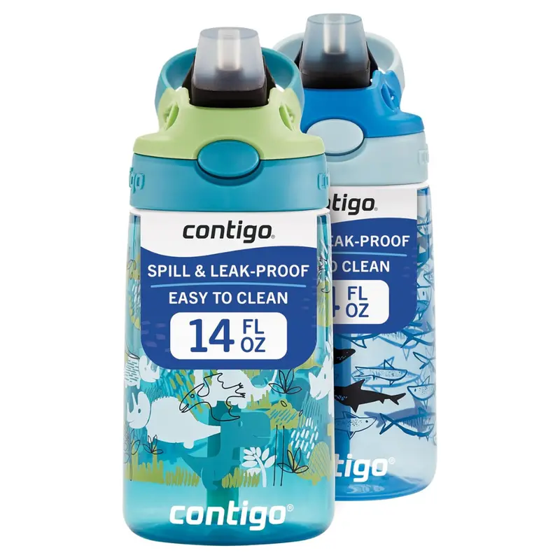 2-Pack Contigo 14Oz Aubrey Kids Water Bottle 1
