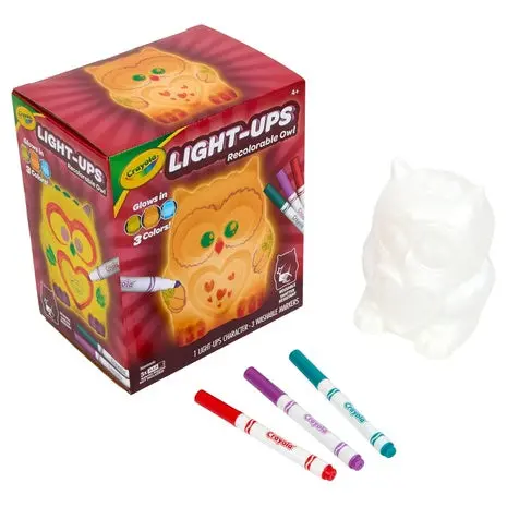 2-Pack Crayola Light-Up Recolorable Owls 1