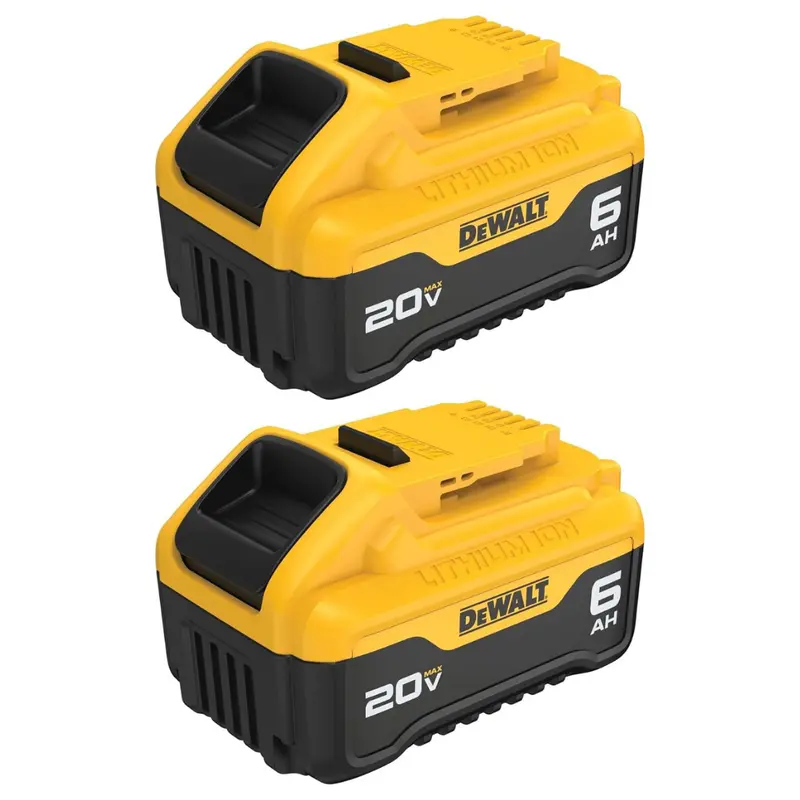 2-Pack Dewalt 20V Max Premium 6.0Ah Battery Pack (Dcb206-2) 1