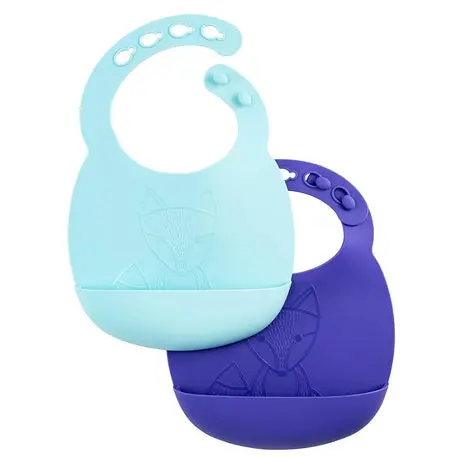 2-Pack Dr. Brown’S Silicone Baby Bibs 1
