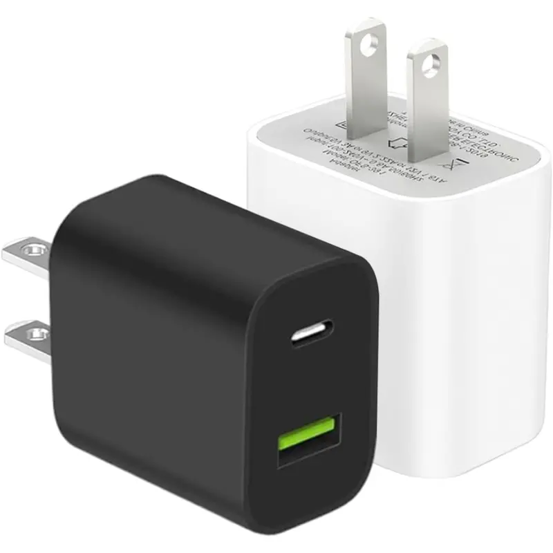 2 Pack Dual Port Usb C Charger Block 1