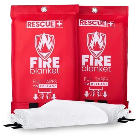 2-Pack Emergency Fire Safety Blankets 1