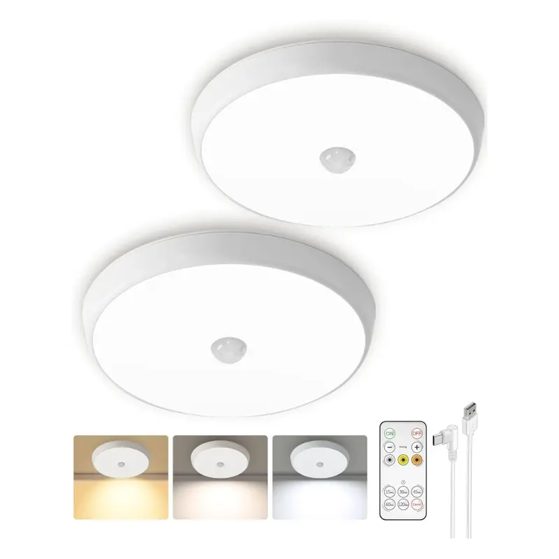 2-Pack Ezvalo 10000Mah Motion Sensor Dimmable Light W/ Remote 1
