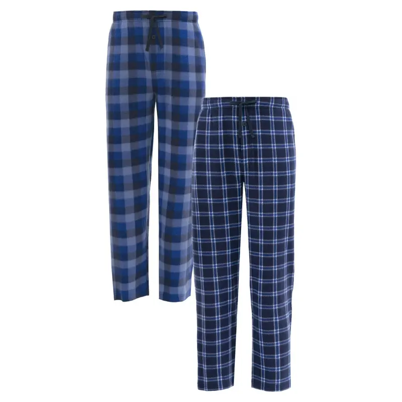 2-Pack Fruit Of The Loom Men's Plaid Fleece Pajama Pant (4 Colors) 1