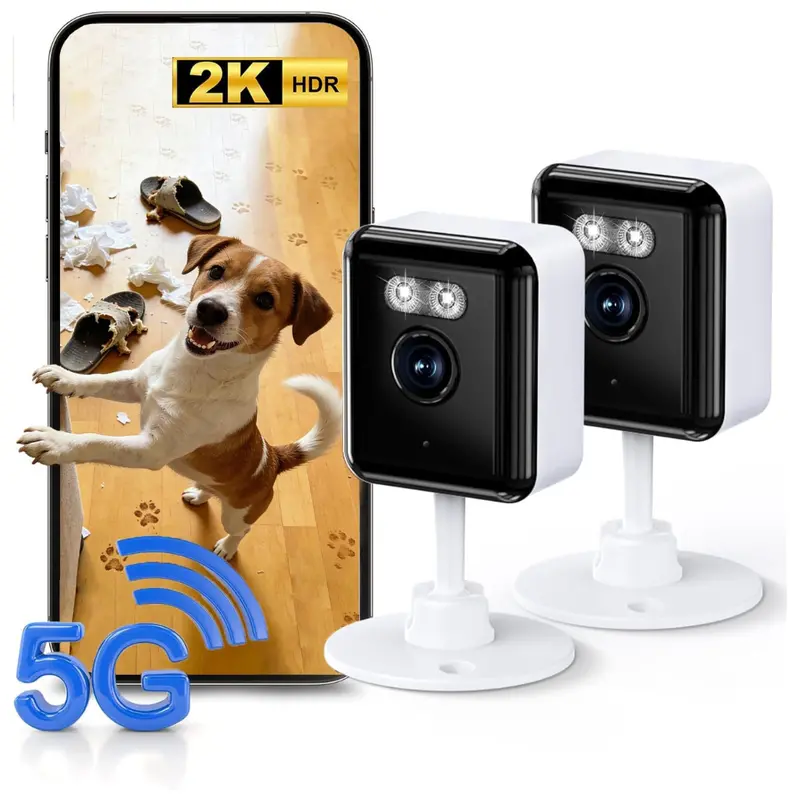 2-Pack Gianteye 2K Indoor Security Camera With Ai Event Detection 1