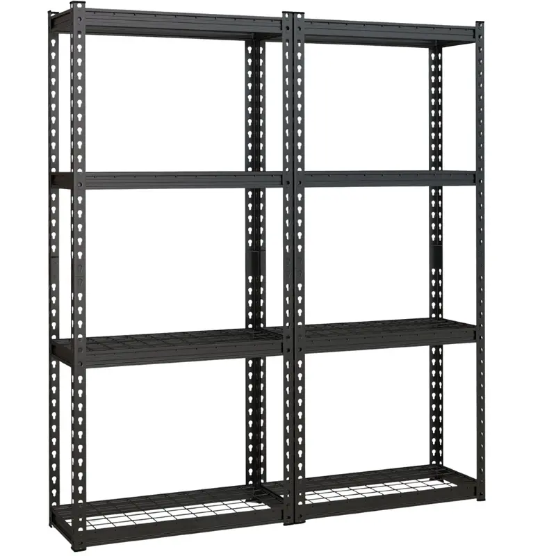 2-Pack Goplus 4-Tier Metal Shelving Unit (12" D X 27.5" W X 60" H) 1