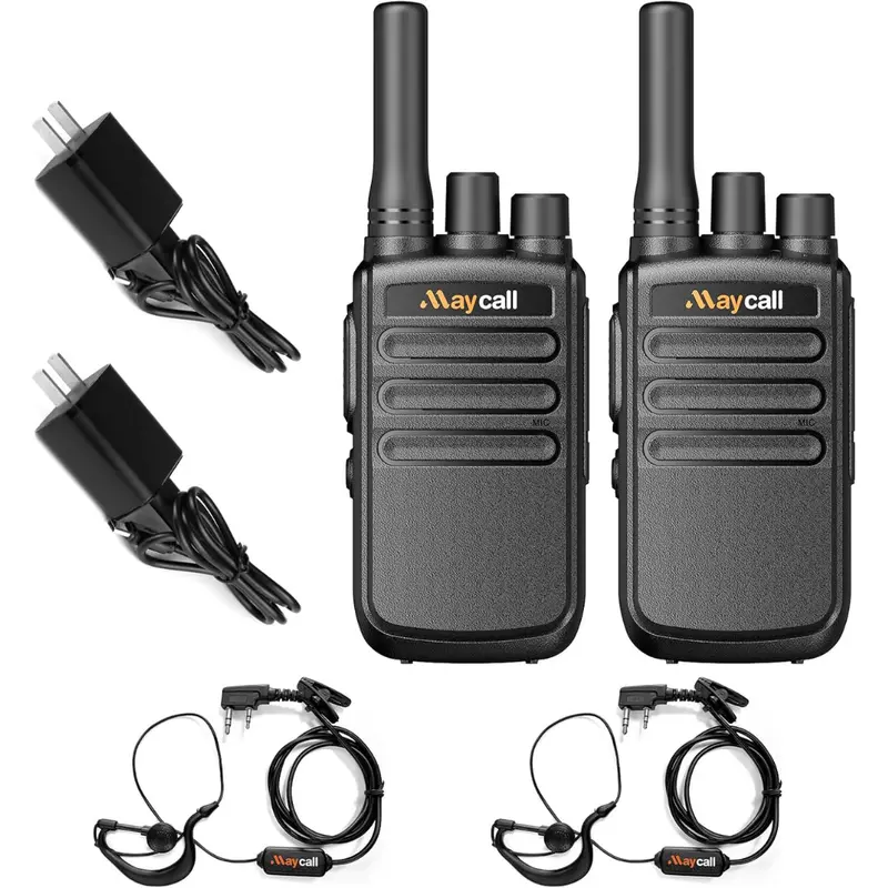 2 Pack Hd Walkie Talkies With Earpieces 1