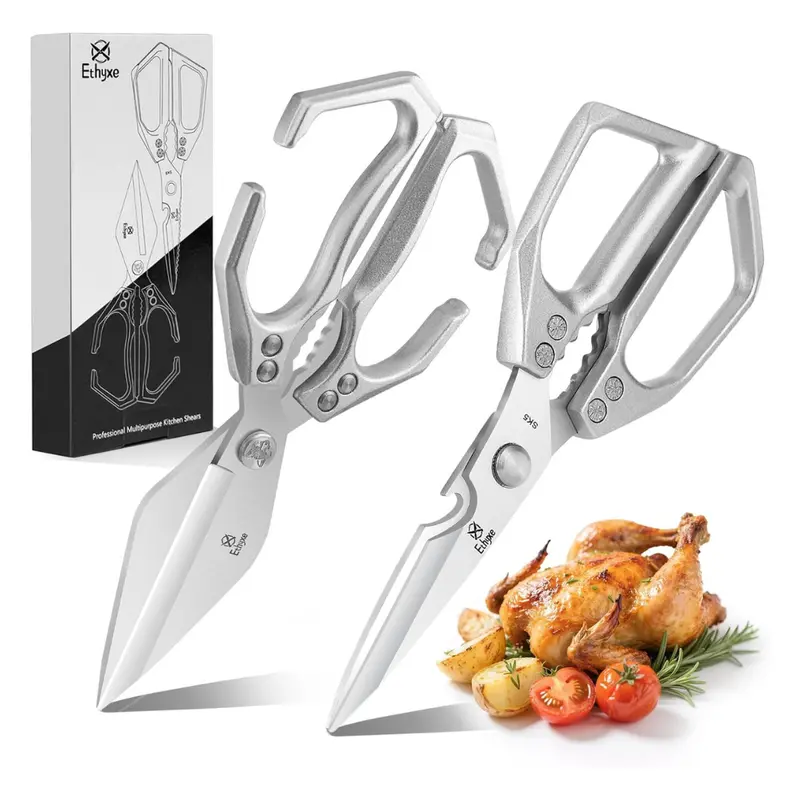 2-Pack Heavy Duty Japanese Stainless Steel Kitchen Shears Set 1