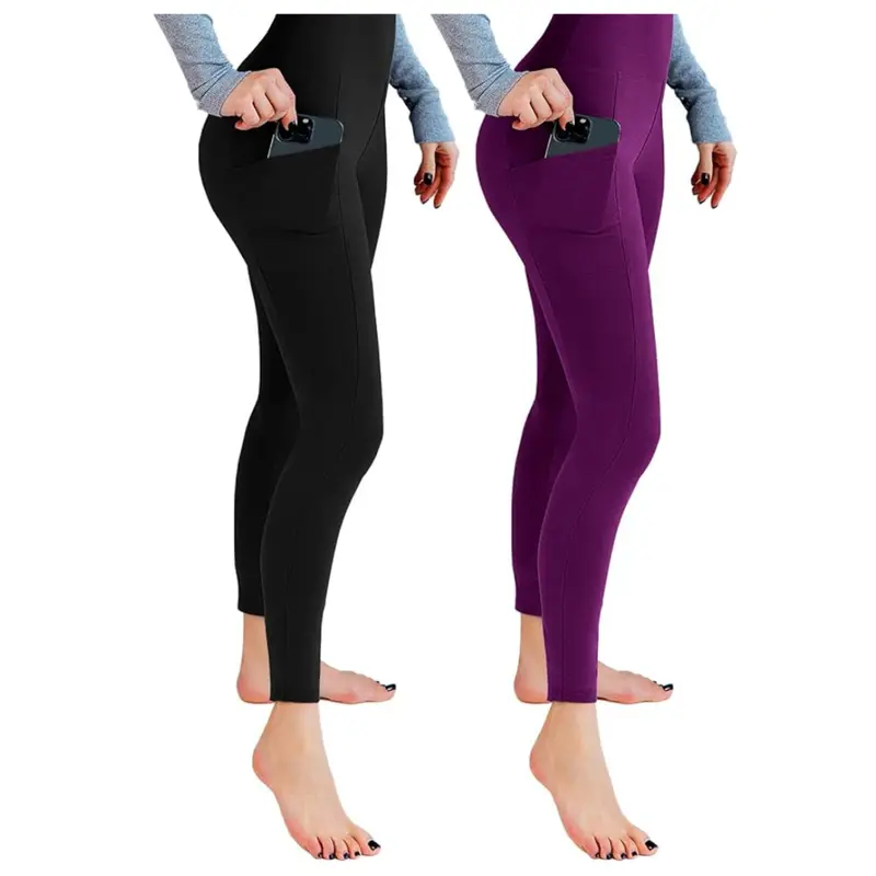 2-Pack High Waisted Tummy Control Leggings With Pockets 1