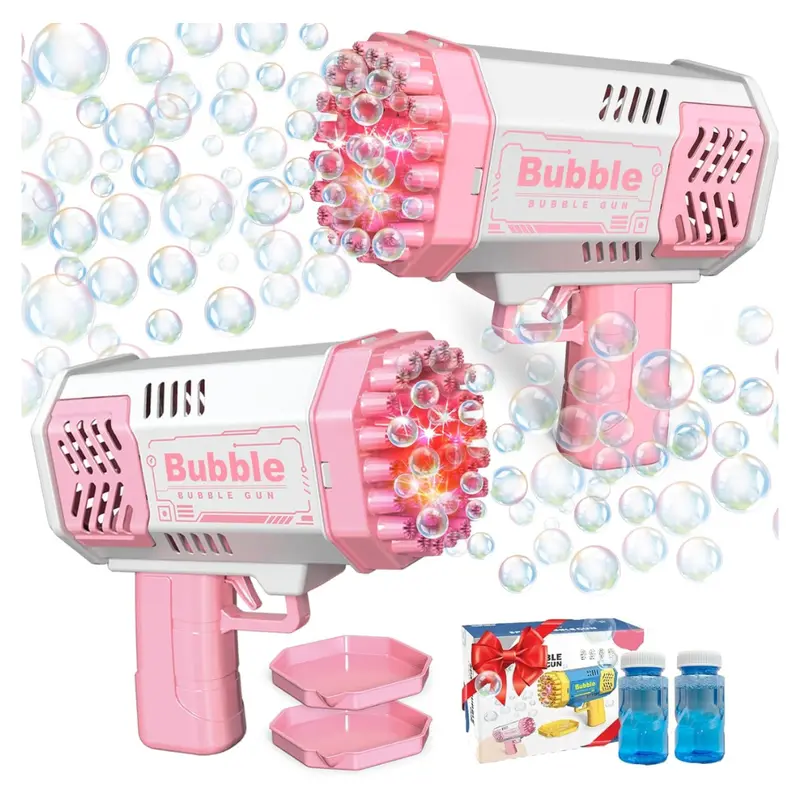 2-Pack Kids Bubble Gun Blaster With Refill 1
