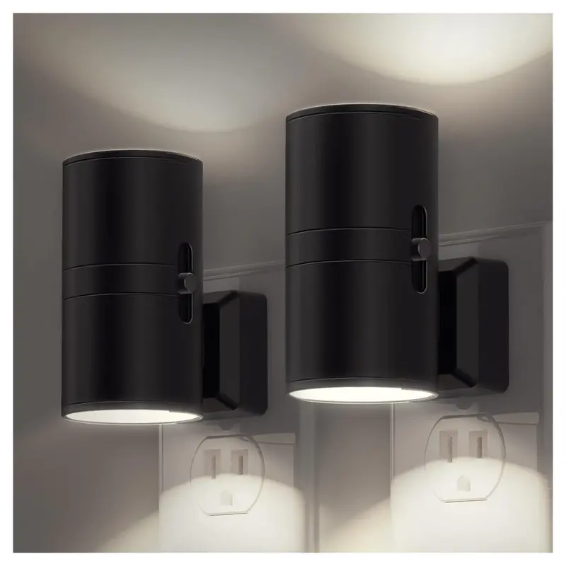2-Pack L Lohas Led Adjustable Wall Plug Night Lights 1