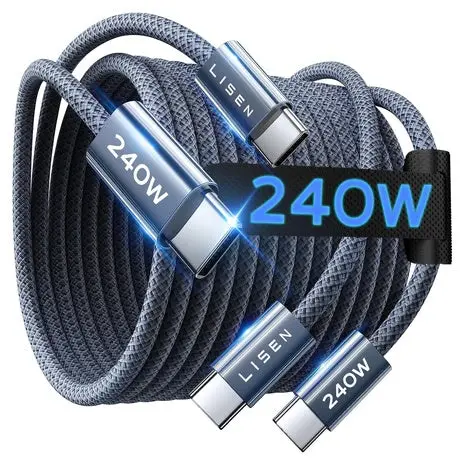 2-Pack Lisen 240W Usb-C To Usb-C Cables 1
