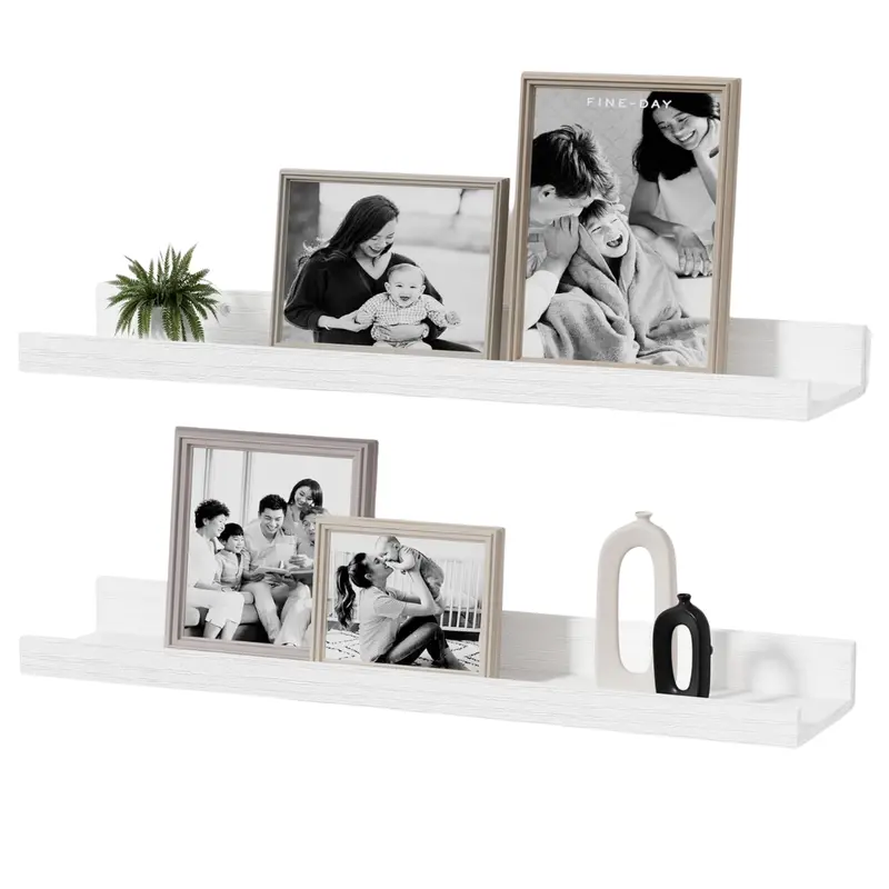 2-Pack Mifurn 16'' Floating Picture Ledge Shelves With Lip 1