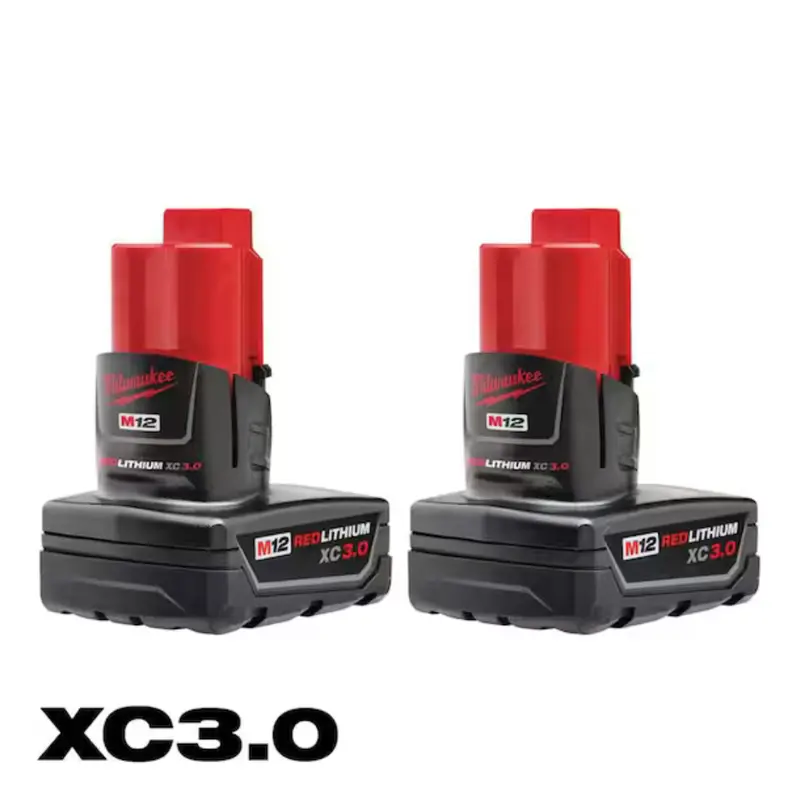 2-Pack Milwaukee M12 12V Battery Pack 1