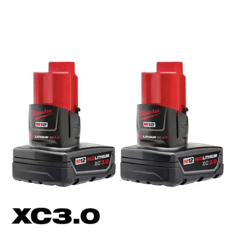 2-Pack Milwaukee M12 12V Battery Pack 1
