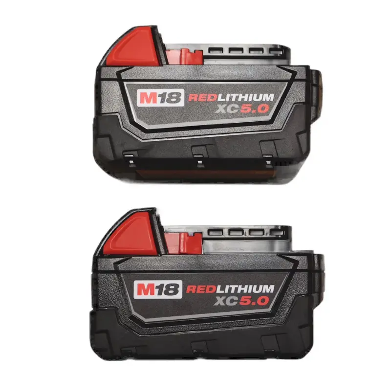 2-Pack Milwaukee M18 Redlithium Xc 5.0Ah 18V Battery 1