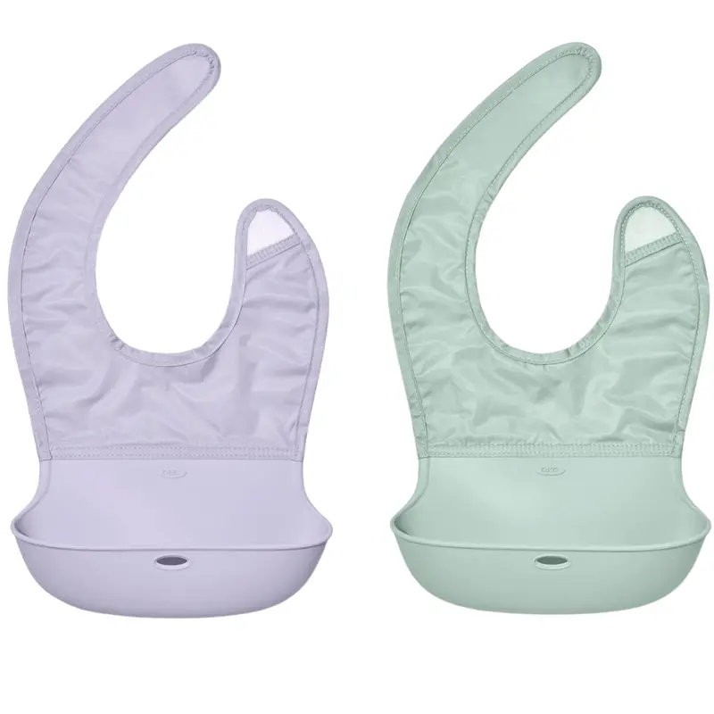 2-Pack Oxo Lilac And Opal Tot Roll-Up Bib 1