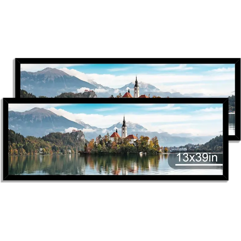 2-Pack Real Glass And Rustic Grey Wood Puzzle Frame 1