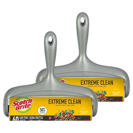 2-Pack Scotch-Brite 50% Stickier Lint Rollers 1