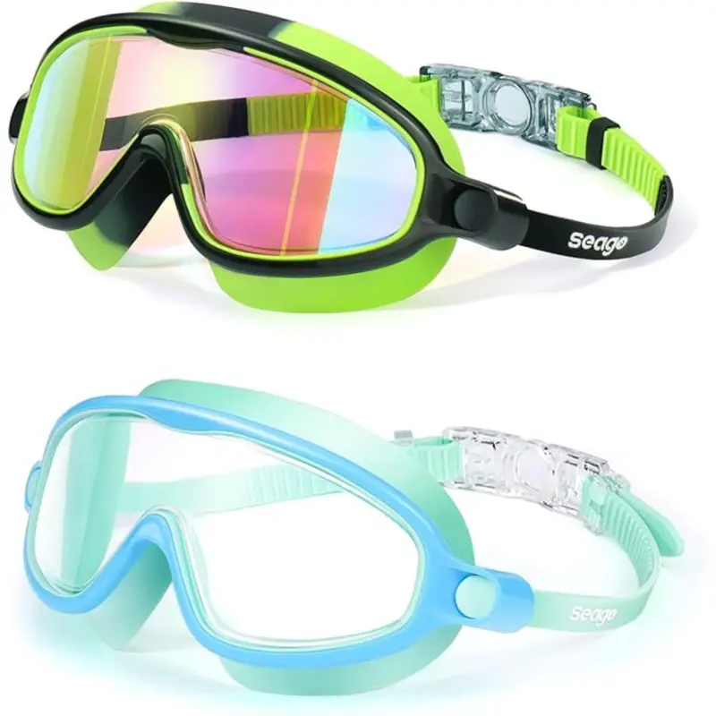 2-Pack Seago Anti-Fog Anti-Uv Wide View Kids Swim Goggles (Various) 1