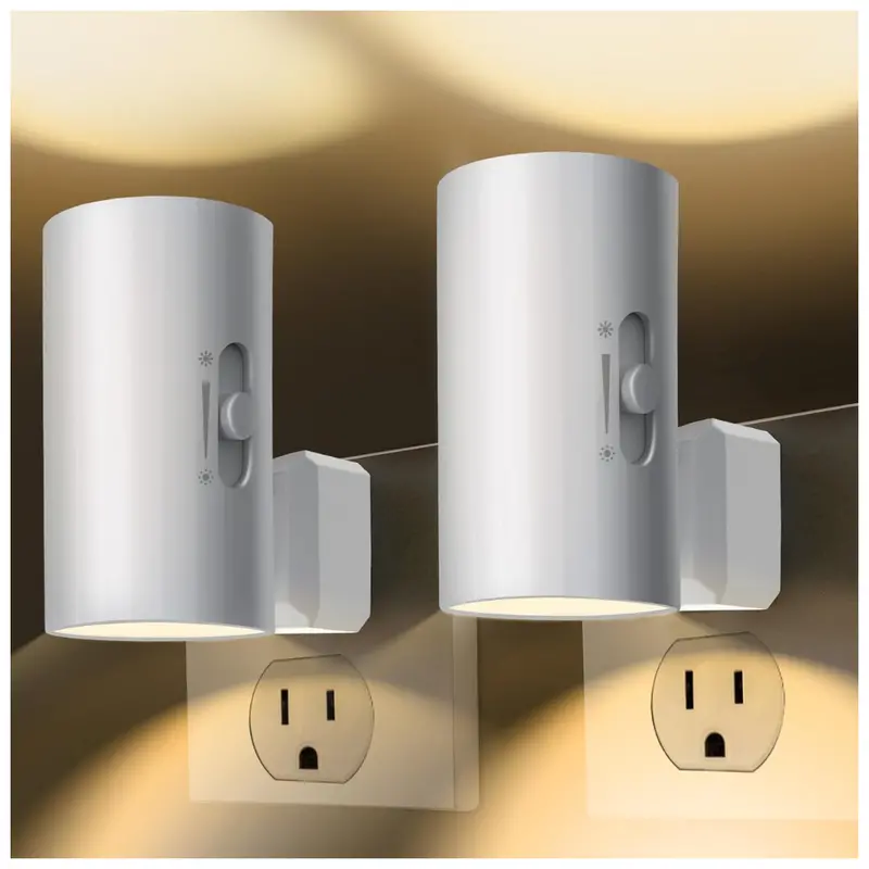2-Pack Sensor Dusk To Dawn Led Night Lights Plug Into Wall 1