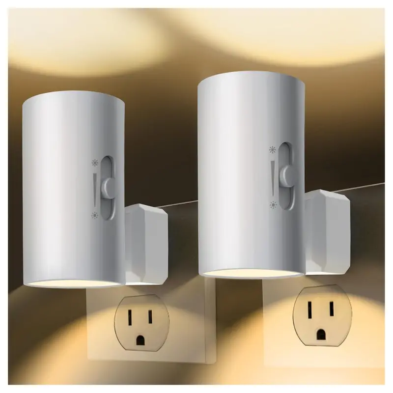 2-Pack Sensor Dusk To Dawn Led Night Lights Plug Into Wall 1