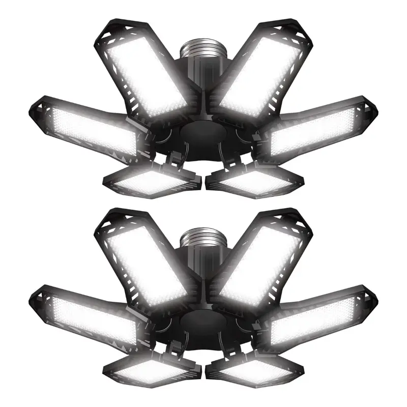 2-Pack Sentryse Led Garage Lights W/ 6 Adjustable Panels 1