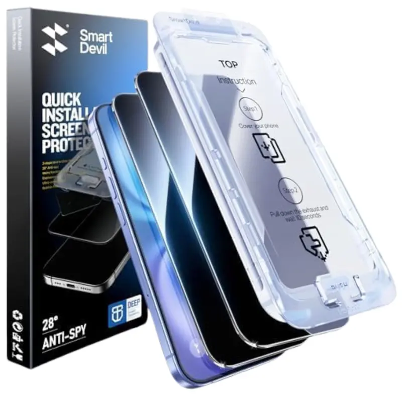 2-Pack Smartdevil Quick Install Tempered Glass Screen Protector 1