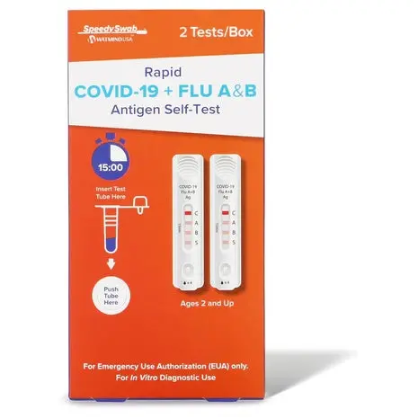 2-Pack Speedyswab 3-In-1 Covid-19 + Flu A&B Antigen Rapid Test 1